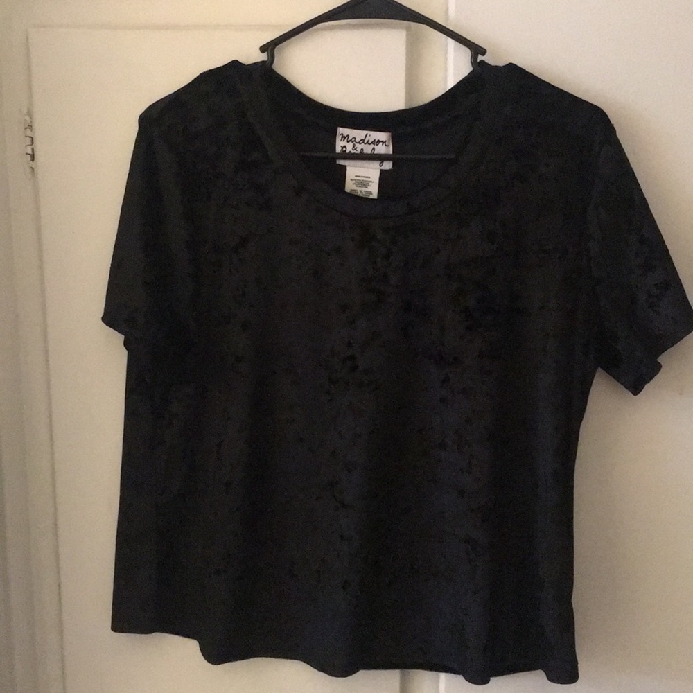black crushed velvet shirt